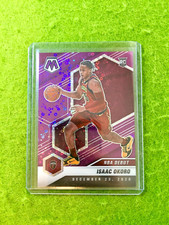 ISAAC OKORO FAST BREAK PRIZM PURPLE ROOKIE CARD 2020 Mosaic Isaac Okoro RC # /50