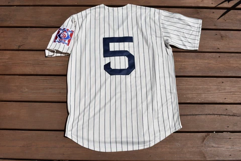 New Joe Dimaggio New York Yankees Cream Pinstripe Baseball Jersey Men's 3XL XXXL Cover
