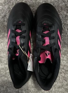 Adidas Kids Goletto VIII FG J Soccer Cleats Black Pink 2.5 Athletic Shoes GX6907 - Picture 1 of 5