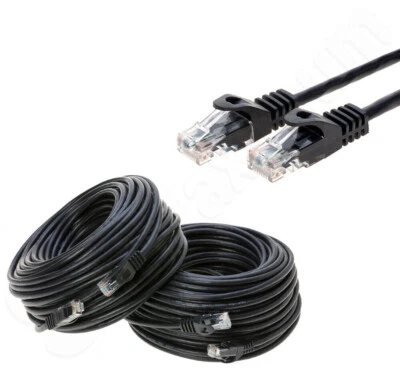 CAT6 Ethernet Patch Cord RJ45 LAN Network Cable Black 25FT- 200FT Multi-Pack LOT - Image 1 of 4
