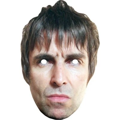 FUNKYBUNKY Liam Gallagher (Version2) Celebrity Card Face Mask - Ready To Wear - Fancy Dress