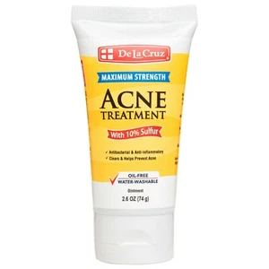 De La Cruz 10% Sulfur Ointment Acne Medication 2.6 OZ, USA / TUBE / Exp 01/2027 - Picture 1 of 7