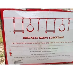 Kit de cuerda ninja Ninja Slackline Obstacle Course 50' con escalera de escalada - Imagen 1 de 4