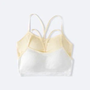 2Pack Training Bras for Girls Seamless Teen Cami Bralettes Sports Vest 7-15Years - Picture 1 of 17