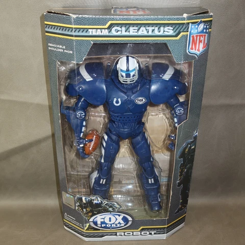 2008 10" NFL Fox Sports Indianapolis Colts Team Cleatus Robot Football Figure Cover