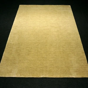 Oriental Carpet Rug Gabbeh 195 X 143 CM Loribaft Beige Sand Colour Hand Knotted - Picture 1 of 9