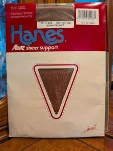 NOS Vintage Hanes Alive Sheer Support RHT Stockings In South Pacific 10,5 - 11 L - Bild 1 von 6