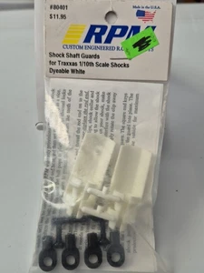 RPM shock shaft guards Traxxas 1/10 scale shocks dyeable white # 80401 - Picture 1 of 4