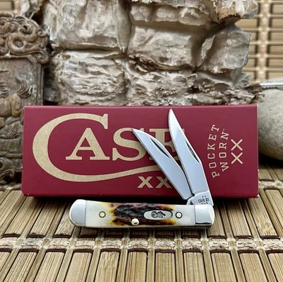 Case XX USA 2025 Genuine Red Stag 9580 Stainless Tiny Trapper Pocket Knife - Image 1 of 4