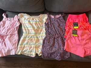 Girls Shorts And Rompers Lot Size 7-10/12 - Picture 1 of 11
