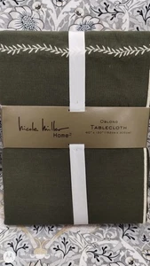 Nicole Miller LUXURY TABLECLOTH EMBROIDERED WHEAT Thanksgiving Christmas 120 NEW - Picture 1 of 15