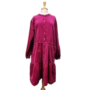 Draper James RSVP Women's Long Sleeve Dress Full Button Up A Line Dress Size 3X - Picture 1 of 5