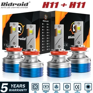 Super Bright 4x Combo H9 H11 LED Headlight High Low Beam Bulbs 6500K White Kit - Picture 1 of 16