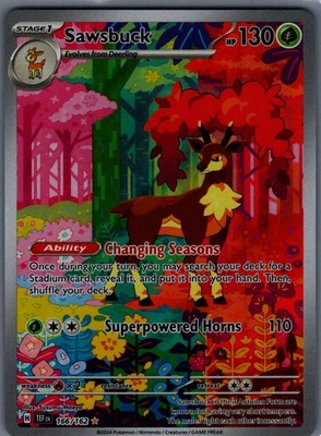 Sawsbuck Illustration Rare SV05: Temporal Forces 166/162 NM - Image 1 of 2