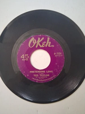 45 RPM Soul/R&B Ted Taylor Pretending Love/Don't Lie Okeh Foto 1 de 4