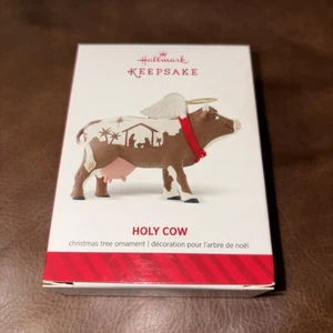 Original Hallmark Andenken Ornament 2014 Heilige Kuh Krippe Szene OFFENE BOX - Bild 1 von 9
