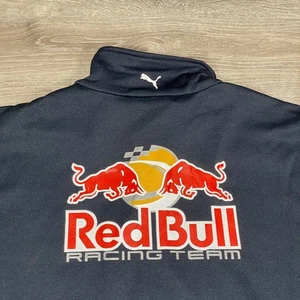 Red Bull Racing Team Jacket Mens XL Black Puma Formula 1 F1 Full Zip Track Coat - Picture 1 of 14