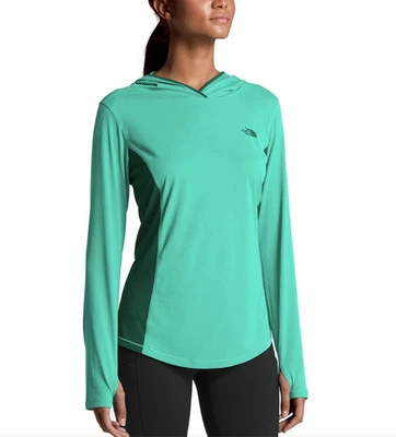 Женская толстовка с капюшоном The North Face FlashDry 24/7 средний размер GreenBlue Performance Top НОВАЯ - Изображение 1 из 2
