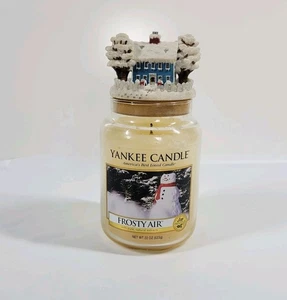 Tarro Yankee Candle Retirado Aire Escarchado 22oz Etiqueta Blanca Raro - Quemado Una Vez - Imagen 1 de 7
