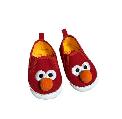 Zapatos de bebé de colección estilo Plaza Sésamo Elmo rojos 6-12 meses personajes de dibujos animados de los 90’s Foto 1 de 4