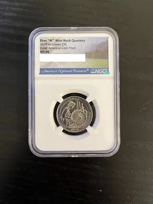 2019 W Lowell MA Quarter First W 25c NGC MS 66 West Point - Image 1 of 2