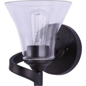 (1)-Home Impressions 1-Bulb Oil Rubbed Bronze Vanity, Easy ConnectIVL587A01ORB-C - Picture 1 of 1