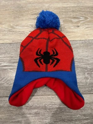 Marvel Spider-Man Spidey Gorro Invierno Sombrero Rojo Azul Tejido Niños Talla Única 3/4T Usado en Excelente Condición Foto 1 de 4