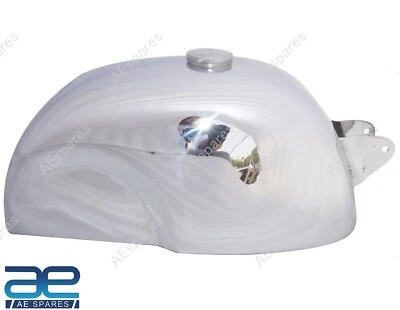 Para Royal Enfield 350cc 500cc Cafe Racer Acero Cromo Gasolina Combustible Tanque EC Foto 1 de 4