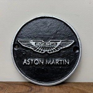 Small Aston Martin Sign - Man Cave / Garage Sign - Not Enamel Sign - Cast Iron - Picture 1 of 3