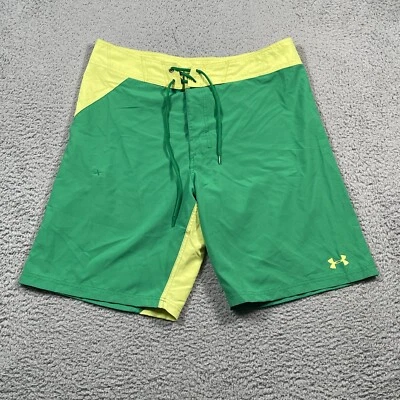 Under Armour Boardshorts Para Hombre 36 Verde Suelto Heatgear Cordón Trunks Foto 1 de 4