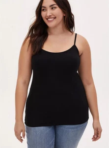 Nuevo con etiquetas Túnica Torrid Talla Grande 3 (22/24) Negra Foxy Cami Algodón Spandex - Imagen 1 de 7
