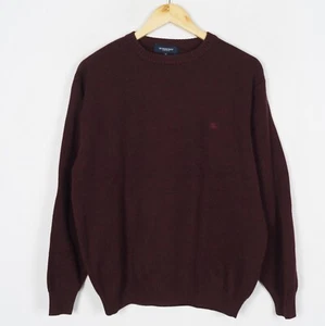 BURBERRY LONDON Men's Jumper Size 7 Pullover Crew Neck Wool Acrylic Red me11266 - Picture 1 of 6