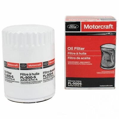 FL500S FORD MOTORCRAFT OIL FILTER 2005-17 F150 MUSTANG GT V8 5.0 2.3 AA5Z6714A - Image 1 of 3