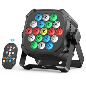 60W RGBWYP+CYAN 19 LED stage Par Light Beam DMX DJ Disco Bar Lighting W/Remote - Picture 1 of 9