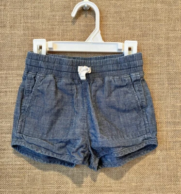 Crewcuts Toddler Girl Blue Chambray Pull On Shorts Size 2T - Image 1 of 2