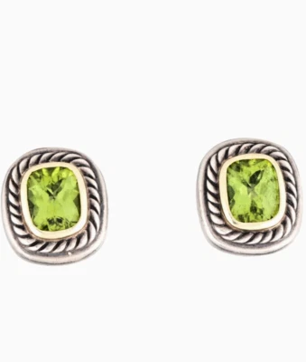 Pendientes David Yurman Peridoto Albión Oro Amarillo 14K y Plata de Ley 925 Foto 1 de 4