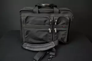TUMI Expandable Organizer Laptop Brief Briefcase Bag 26041D4 Ballistic Nylon 10 - Picture 1 of 10