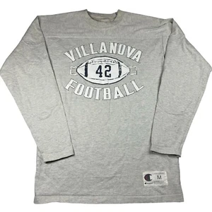 Vintage Champion Villanova University Wildcats Football Long Sleeve T-Shirt Sz M - Picture 1 of 9