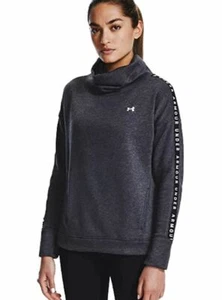 NEW Under Armour UA Women's Taped Fleece Funnel Neck Lightweight Sweater X-SMALL - Picture 1 of 2