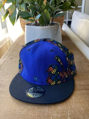 Boston Red Sox Hat Multicolor All Over Print Logo New Era Fitted 7 3/8 Y2k Rare - Image 1 of 4