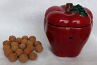 Redware Apple Potpourri Diffuser Jar & Terracotta Clay Diffuser Balls Beads