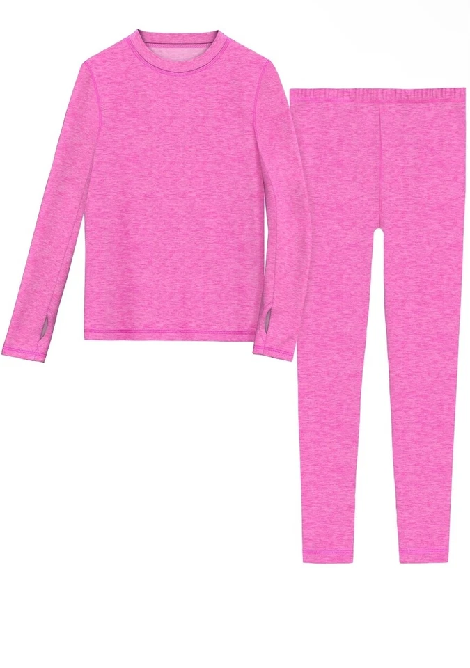 Juego Térmico Waffle Niña Athletic Works, Talla 4/5 y 6/6X, Rosa y Floral Disponible. Foto 1 de 1