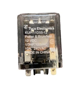 Potter & Brumfield Relay KUP-11D55-12 12VDC 1/3 HP 120VAC 10A 240VAC Tyco - Picture 1 of 5