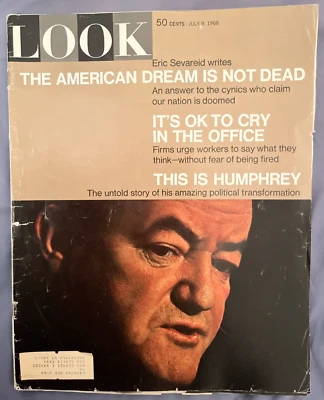 Look Magazine July 9 1968 Hubert, Humprey, Robert (Bob) Kennedy, VTG advertising - Image 1 of 4