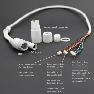 11Pin CCTV POE IP Network Camera PCB Module RJ45 Female/DC Male Waterproof Cable - Picture 1 of 5