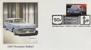 Fleetwood 4355 Carlisle PA 1950's Fins and Chrome 1957 Pontiac Safari  - Picture 1 of 1