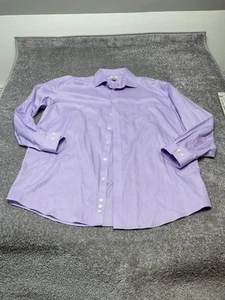 🇺🇲 Joseph Abboud No Wrinkles Classic Fit Shirt 18 36/37 Tall Lavender - Picture 1 of 8