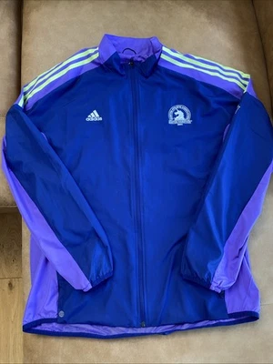 Boston Marathon 2022 Jacket Large Blue Purple Adidas Running - Image 1 of 4
