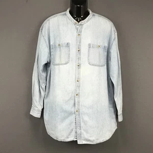 Vintage Colorado Denim Shirt Mens XL Light Wash Button Up Western Pockets 90s - Picture 1 of 12