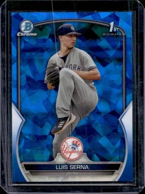 2023 Bowman Chrome Sapphire Luis Serna 1st Prospect #BCP-168 Yankees - Image 1 of 2